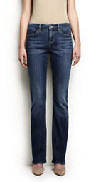 Lands' End Women's Mid Rise Boot Cut Jeans-Warm Khaki