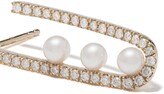 Thumbnail for your product : Yoko London 18kt yellow gold Sleek Akoya pearl and diamond earrings