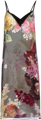 Lanvin floral chiffon overlay dress - women - Silk/Acetate/Viscose - 38