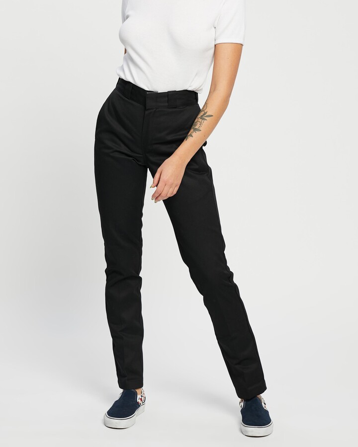 Dickies Women's Black Tapered pants 875 Work Pants ShopStyle