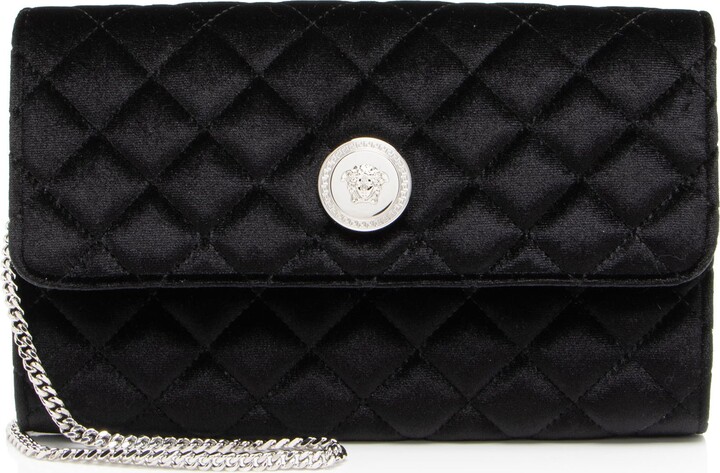 Velvet Quilted Medusa Wallet On Chain