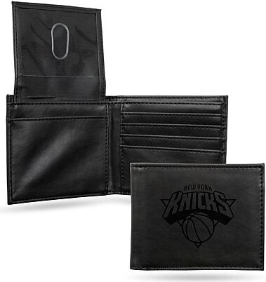 Rico NBA Laser-Engraved Black Billfold Wallet - Knicks