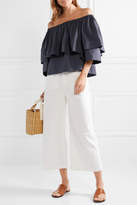 Thumbnail for your product : Apiece Apart Neroli Off-the-shoulder Ruffled Cotton-poplin Top