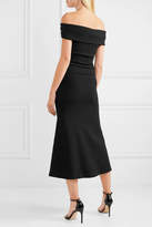 Thumbnail for your product : Michael Lo Sordo - Legion Off-the-shoulder Ribbed Stretch-knit Midi Dress - Black