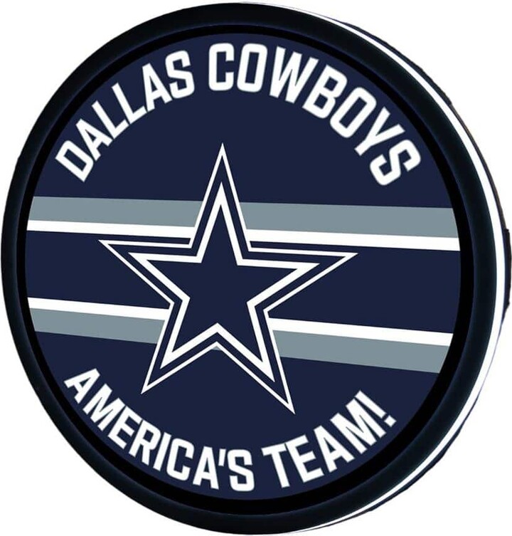 Evergreen Dallas Cowboys 15 in. Round Plug-in LED Lighted Sign