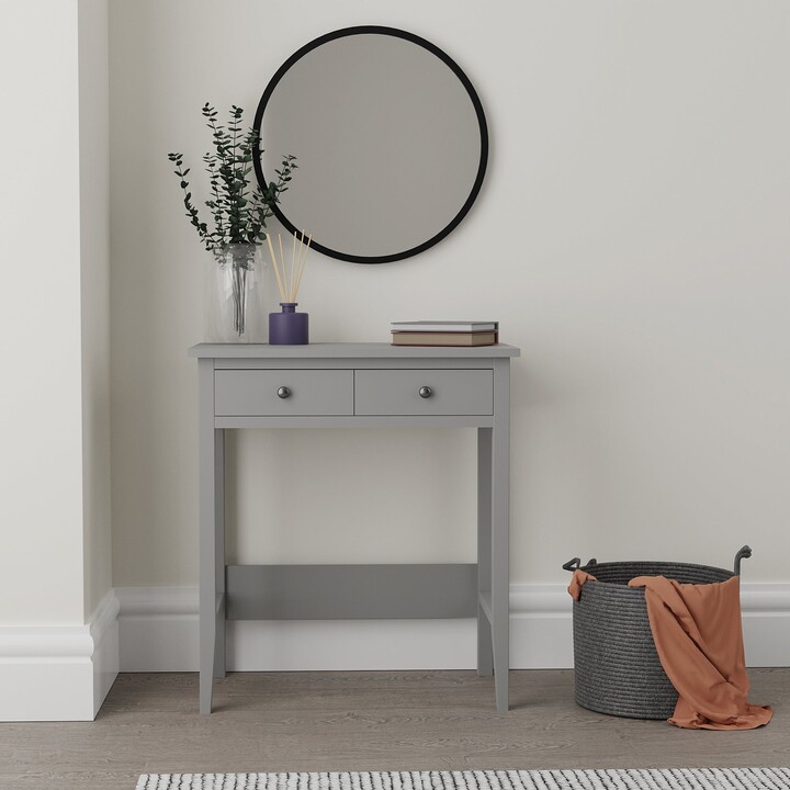 Dunelm Lynton Small 2 Drawer Dressing Table Grey ShopStyle Bedroom