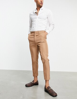 New Look tapered trousers in camel  ASOS