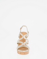 Thumbnail for your product : Le Château Faux Leather Strappy Wedge Sandal