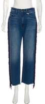 Thumbnail for your product : R 13 Mid-Rise Fringe-Trimmed Jeans w/ Tags