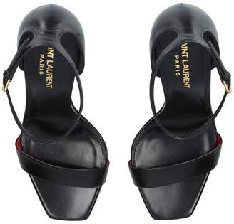 Saint Laurent Leather Amber Sandals 105