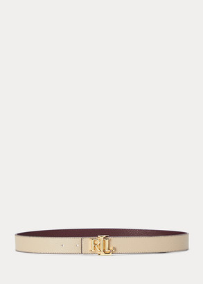 reversible logo and leather belt