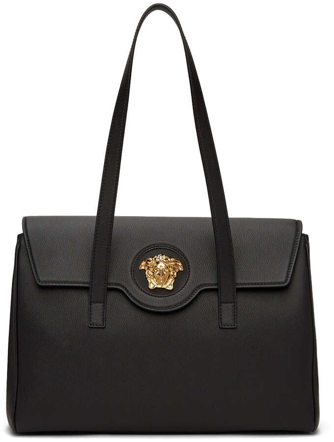 Versace Black & Gold 'La Medusa' Tote ShopStyle