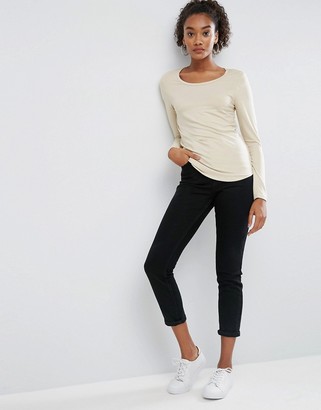 ASOS T-Shirt With Long Sleeve and Scoop Neck