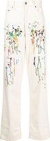 Thumbnail for your product : Mostly Heard Rarely Seen Embroidered Straight-Leg Jeans