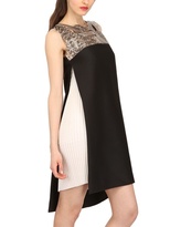 Thumbnail for your product : Bally Wool, Silk Gauze And Python Dress