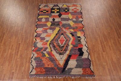 Dakota Fields Colorful Plush Moroccan Abstract Area Rug 6x10