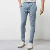 Thumbnail for your product : River Island Mens Blue stretch super skinny chino trousers