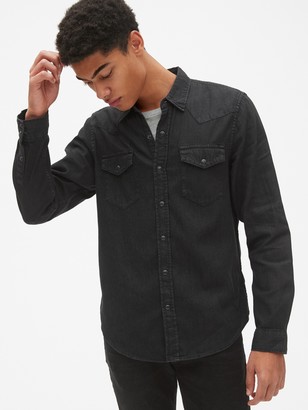 gap denim shirt men