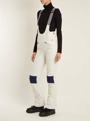 Perfect Moment Isola Suspender Kick Flare Ski Trousers - Womens - White Multi
