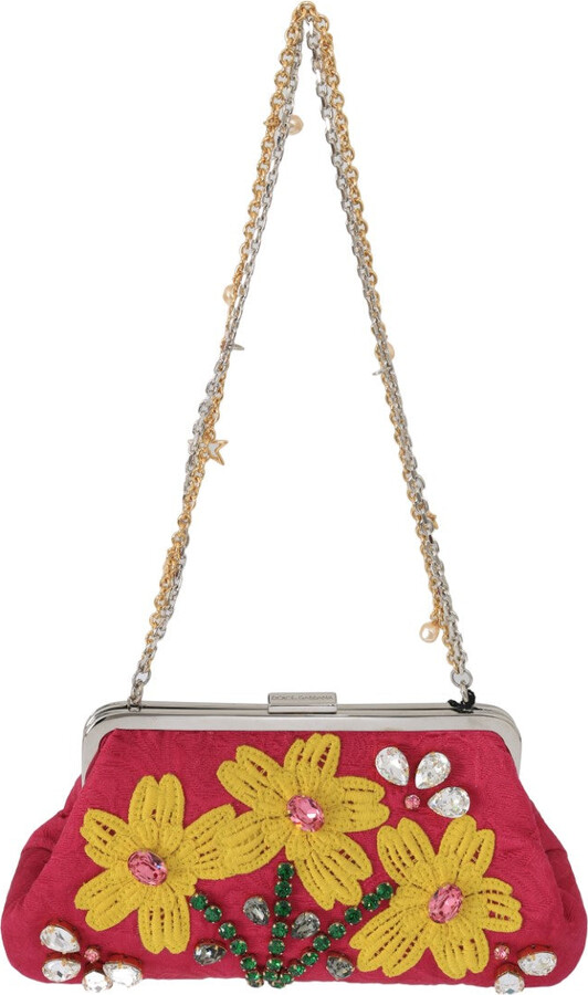 Clutches Dolce & Gabbana - Floral print Dauphine wallet bag -  BI1028AI922HAH41