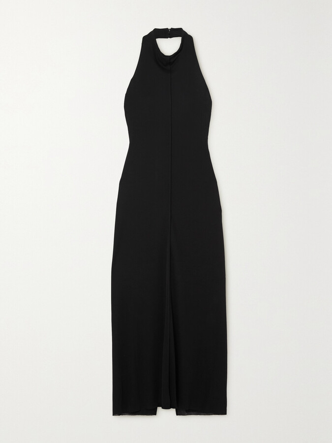 The Row Brynlee Open-back Jersey Midi Dress - Black