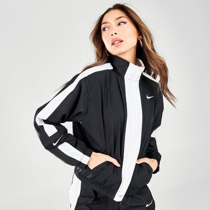 Nike Colourblock Windrunner Jacket Dames Zwart Dames - Jassenshoponline.nl