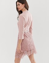 Thumbnail for your product : Paper Dolls Tall 2 in 1 lace a-line mini dress