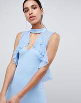 Thumbnail for your product : TFNC Plunge Front Midi Dress With Frill