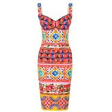 Thumbnail for your product : Dolce & Gabbana Majolica Print Charmeuse Dress
