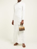 Thumbnail for your product : Sir. Celie High-neck Cotton-voile Maxi Dress - Ivory