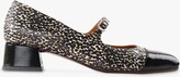 Thumbnail for your product : Chie Mihara Regia Leather Buckle Court Shoes, Black/Animal