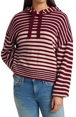 Rag & Bone Pierce Striped Cashmere Hooded Sweater