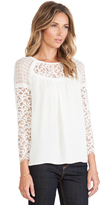 Thumbnail for your product : Twelfth St. By Cynthia Vincent By Cynthia Vincent Contrast Lace Blouse