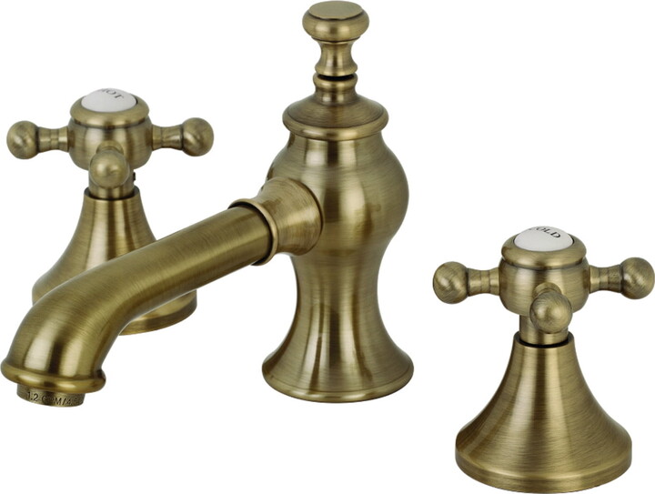Kingston Brass KC7063BX English Country 8 in. Widespread Bathroom Faucet, Antique Brass