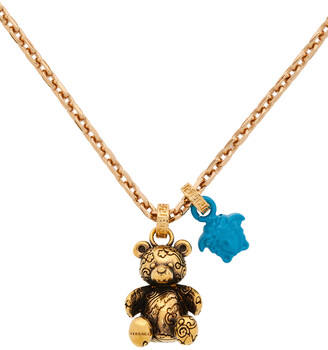 Versace Gold Bear Pendant & Medusa Necklace
