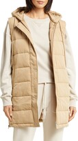 Winter 2023 Midi Length Hooded Puffer Vest