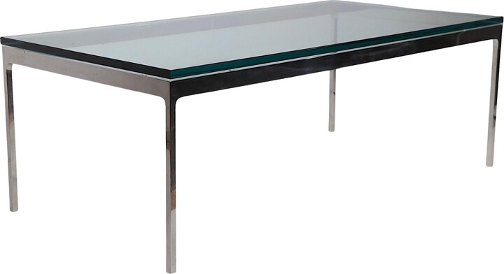 Nicos Zographos International Style Chrome And Glass Coffee Table By Zographos C 1970's