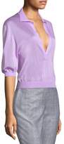 Thumbnail for your product : Tibi Puff-Sleeve Crop Pullover