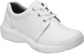 solid white leather nursing shoes