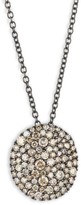Thumbnail for your product : Etho Maria Vibrant 18K Rose Gold & Brown Diamond Disc Necklace