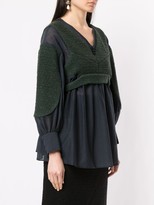 Thumbnail for your product : Muller of Yoshio Kubo Contrast Long-Sleeve Blouse