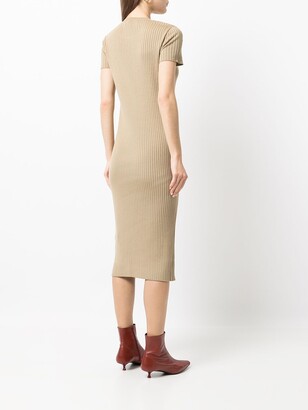 Ralph Lauren Collection Ribbed-Knit Midi Dress
