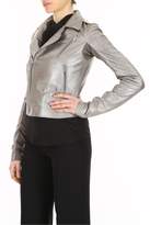 Thumbnail for your product : Rick Owens Metallic Leather Biker Jacket