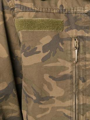 Saint Laurent camouflage print military jacket