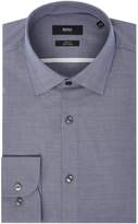 Thumbnail for your product : HUGO BOSS Men's Jerris Slim Fit Contrast Trim Micro Grid Shirt