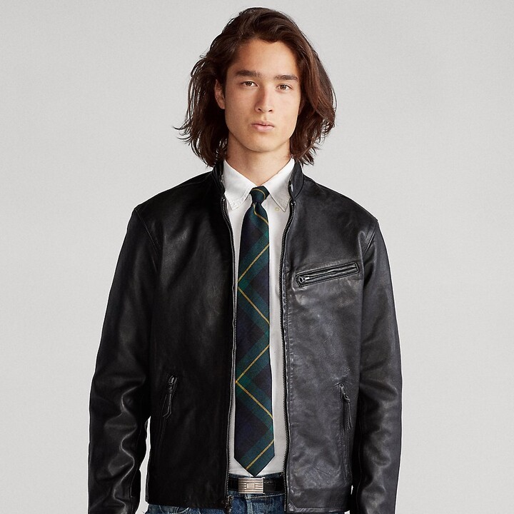 polo lambskin leather jacket
