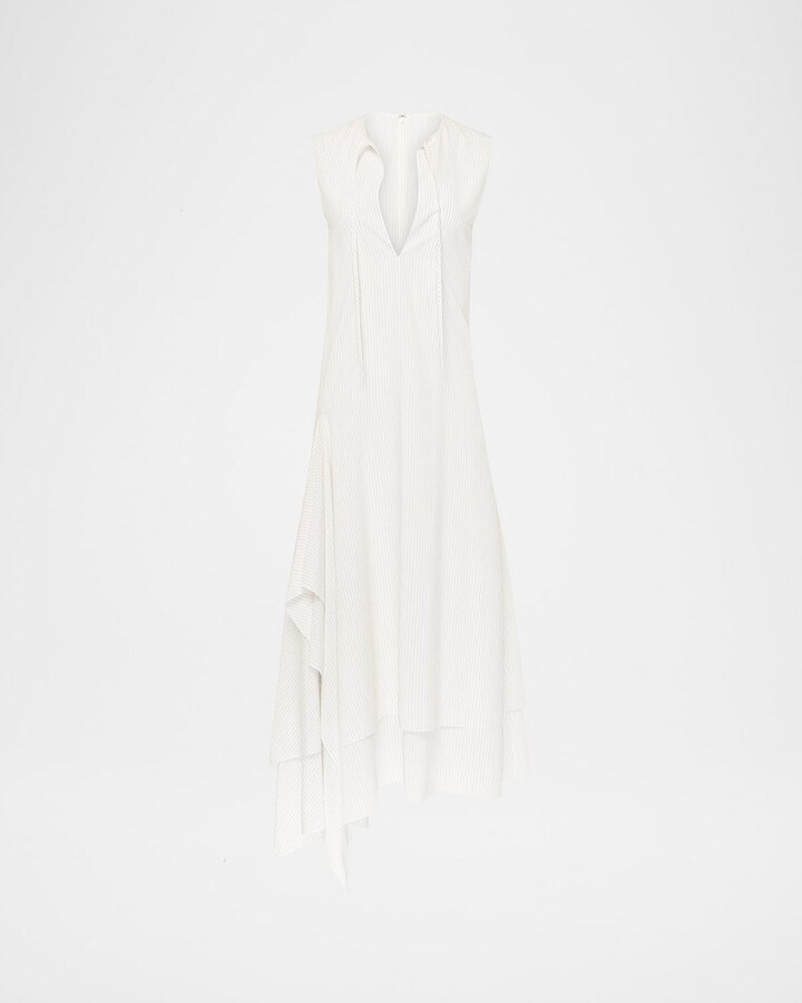 J.W.Anderson Striped Double Layer Sleeveless Dress