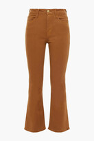 Thumbnail for your product : Frame Le Cropped Mini Boot Coated Mid-rise Kick-flare Jeans