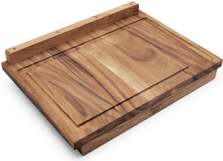 Ironwood Gourmet Double-Sided Countertop Board 23.75 in. x 17.25 in. Rectangle Acacia Wood Edge Grain Butcher's Block