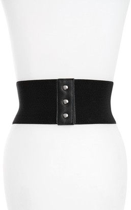 BP Women's Faux Leather Trim Corset Belt